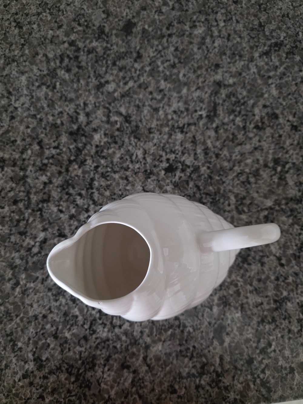 White Glazed Ceramic Pitcher — Elegant Home Serving Vase